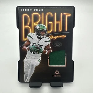 GARRETT WILSON 2023 LUMINANCE BRIGHT BEGINNINGS PATCH /50 New York Jets 🏈 - Picture 1 of 2