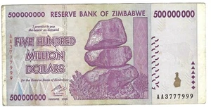 2008 Zimbabwe 500,000,000 Dollars P82a Used 500 million Dollars - Picture 1 of 2