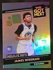 James Wiseman 2020-21 Hoops WE GOT NEXT HOLO PARALLEL Rookie Insert Card (no.2)