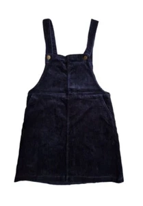 Monki Womens Navy Blue Corduroy Dungaree Dress Small - Picture 1 of 6