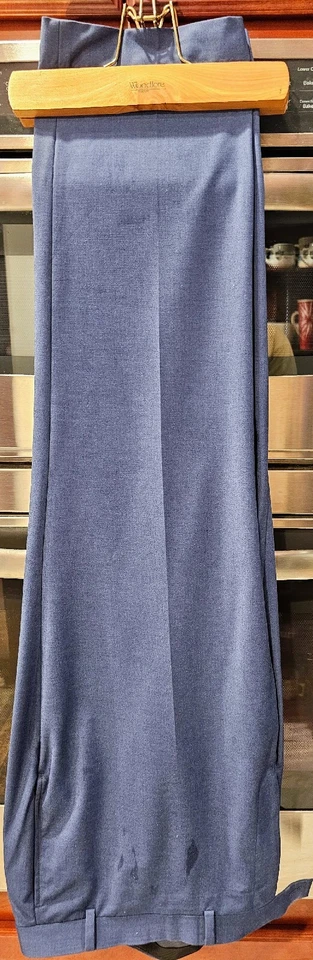 Calvin Klein Dress Pants 44W/29L, Slate Blue Sharkskin, Slim Fit, Suit Separates - Image 1 of 4