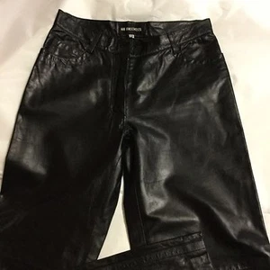 NEU Ann Demeulemeester schwarze Lederjeans - 38 - Bild 1 von 6