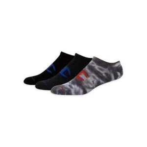 Champion Mens Super No Show Socks 3 Pair Black Tie Dye Double Dry Size 6-12 NWT - Picture 1 of 1