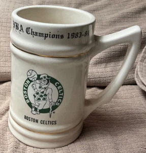 Boston Celtics 83-84 NBA World Champions Stein Gold Embossed EUC - Picture 1 of 6
