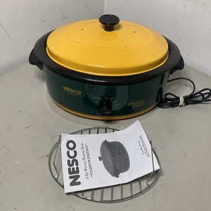 Nesco Green Bay Packers Slow Cooker Roaster Steam Bake 4816-15 Gold Black 6 Qt - Picture 1 of 4