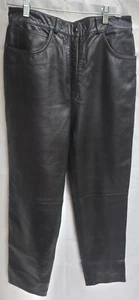 Pantalones de moto Begedor Italia para hombre talla 32 regulares de cuero negro hechos en Italia - Imagen 1 de 12