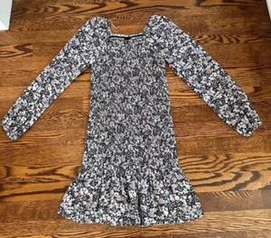 ART CLASS GIRLS KIDS Floral Smocked Long Sleeve Square Neck DRESS SIZE M (7-8) - Picture 1 of 7