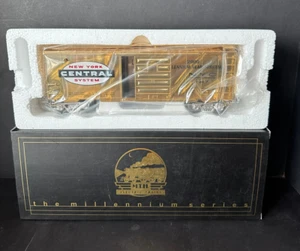 MTH 40' GOLD PLATE 24 k NEW YORK CENTRAL BOXCAR CALIBRO 20-93037 O, NUOVO. - Foto 1 di 4