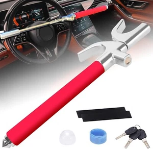 Universal Steering Wheel Lock Adjustable Car Lock Anti-Theft Device with 3 Keys - Picture 1 of 3