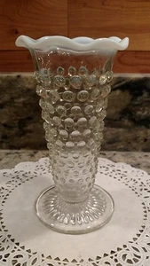 FENTON LITE BLUE OPALESCENT HOBNAIL BUD VASE - Picture 1 of 7