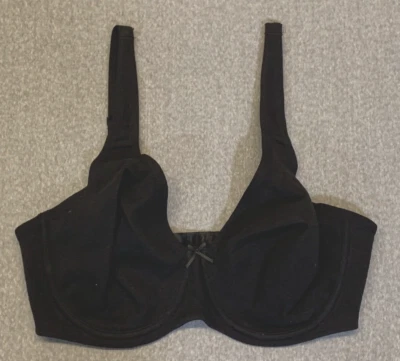 Fit For Me Fruit of the Loom Cotton Underwire Bra Size 38D Black FT813 Stretch - Image 1 of 4