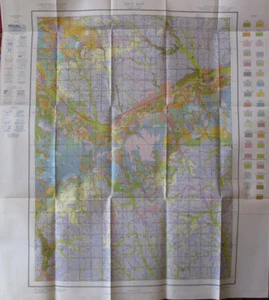 Folded Color Soil Survey Map Stanton County Nebraska Pilger Elkhorn River 1929 - Picture 1 of 4