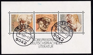 GERMANY 1978 - Souvenir Sheet Nobel Prize Cat. Mi Bk.16 Sn 1267 Yt Bk.15 - Picture 1 of 1