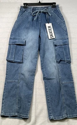 Jeans skatista quase famoso tamanho pequeno/27” costura interna - Imagem 1 de 4