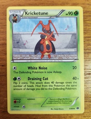 Uncommon Kricketune Pokemon Card, Next Destinies Set 4/99 - Image 1 of 2