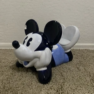 Mickey Mouse Disney Cookie Jar Blue Disney Direct Overland Park Ceramic *scuff - Picture 1 of 7