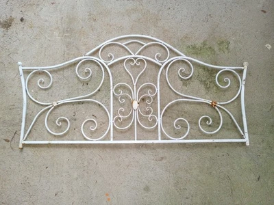Architectural Salvage Metal White Scroll Headboard Wall Decor  - Image 1 of 4