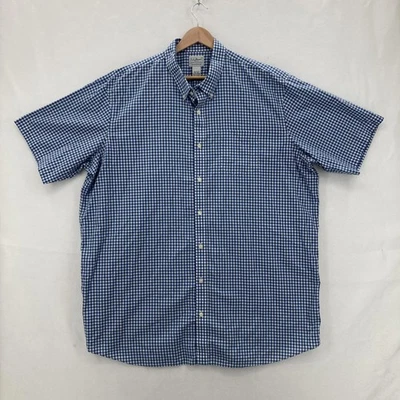 L.L.Bean Shirt Mens 2XL Tall Traditional Fit Button Down Blue Plaid Gingham SS - Image 1 of 4