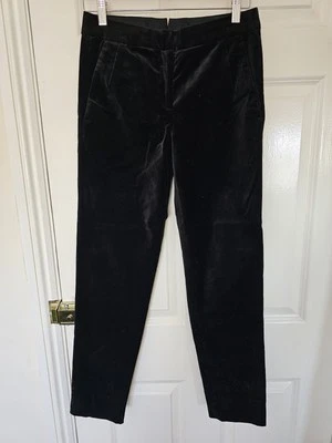 Jigsaw Black Velvet Tailored Trousers Size 6 £140 - Image 1 of 4