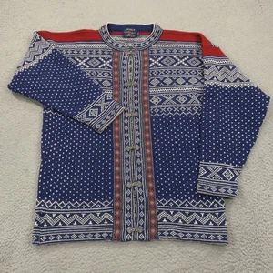 Devold Sweater Mens XXL Wool Nordic Fair Isle Clasp Cardigan Fisherman Norweigan - Picture 1 of 18