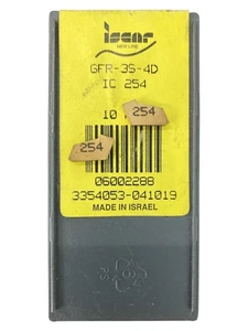 New 10Pcs.  Iscar GFR-3S-4D Grade: IC254 Carbide Inserts - Picture 1 of 1