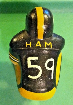 🔥JACK HAM🔥 Pintado a mano 2.5" Cerámica Pittsburgh Steelers en el Salón de la Fama de la NFL Foto 1 de 4