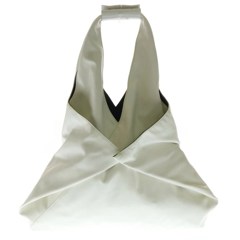 Mm6 Maison Margiela Masonic Japanese Handbag Tote Bag White Leather Used 6cb010b - Image 1 of 4