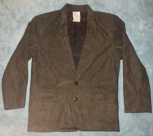 Touch USA Blazer Jacket Sport Cost Vintage 1980s Men’s Size Large Brown/Green - Picture 1 of 5