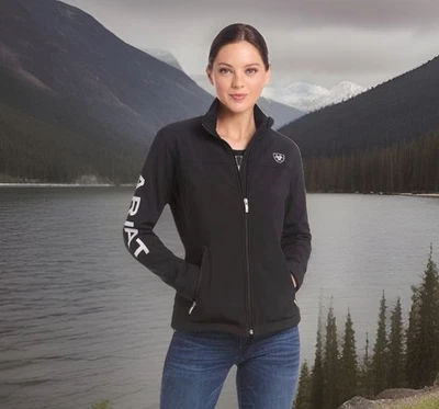 CHAQUETA SOFTSHELL ARIAT MUJER NUEVO EQUIPO NEGRO/BLANCO 10019206 PEQUEÑA ENVÍO GRATUITO Foto 1 de 4