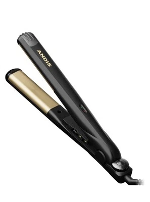 Plancha plana de borde curvo de cerámica ANDIS 1", negra Foto 1 de 4