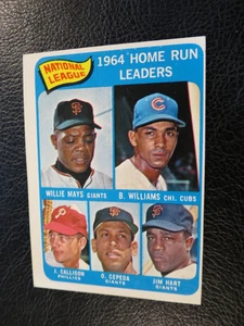 1965 TOPPS BASEBALL SET #4 NL HR LEADERS, Mays/Williams/Callison/Cepeda, VG/VGEX - Picture 1 of 5