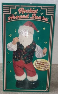 VTG Rockin’ Around Santa Rock Santa Collectibles Edition 3 W/ Box & Cord - Picture 1 of 8