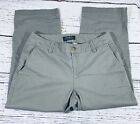 Eddie Bauer Capri Pants Womens Size 4 x 22 Gray  Khaki Pockets Crop