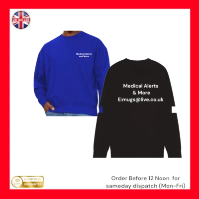 Personalised Custom Printed Sweatshirt logo uniform workwear Care Homes carers - Image 1 of 2