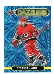 2021-22 Upper Deck Series 1 Dazzlers Blue Sebastian Aho #DZ-9 - Picture 1 of 2