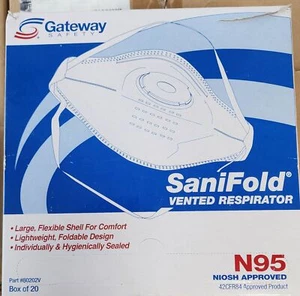 Gateway Safety 80202V Sanifold belüftete N95 Partikel-Atemschutzmaske - 20 Stück - Bild 1 von 10