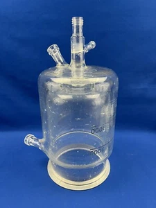Doppelmantelgefäß Reaktor Planschliff Glasreaktor 2000 mL DN 150 Laborglas Labor - Bild 1 von 6