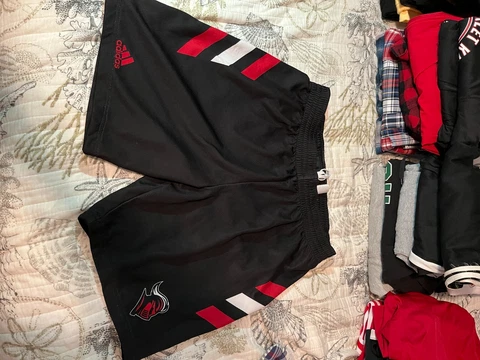 Rutgers Adidas Basketball Shorts Size Medium Scarlet Knights NCAA Big10 Cover