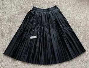 New! Women's Adidas Originals Pleated Midi Skirt Black dress sz SMALL GP5941 - Picture 1 of 2