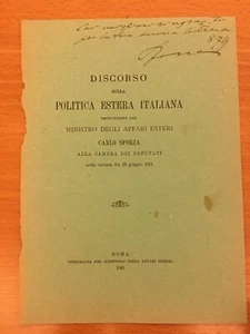 Pagina autografa di Carlo Sforza - Picture 1 of 1