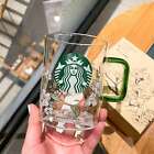 2023 Starbucks Pink Sakura 10. Jahrestag Geometrische Glas Kaffeetasse Tasse