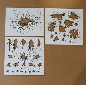 Mud Splatter Weathering Airbrush Stencils Tool For 1/32 1/35 1/48 1/72 Model - Picture 1 of 7