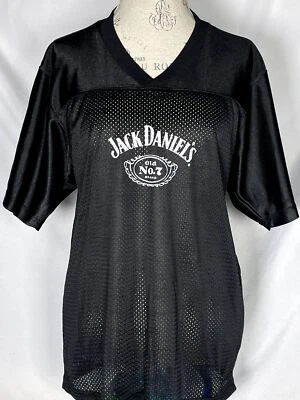 Jack Daniel's Old No 7 Brand Whiskey Black Football Promo Jersey Women's LARGE - image 1 of 4