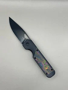 Kizer Mini Militaw M390 Blade Frame Lock Titanium Handle Camo Carbon 80'S Inlay - Picture 1 of 6