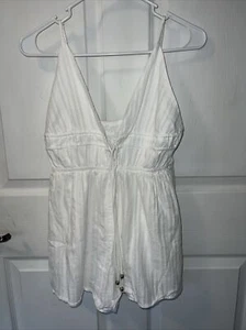 SHEIN Womens White Dress Romper Shorts Spaghetti Strap Size Medium - Bild 1 von 8