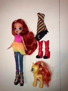 My Little Pony Equestria Girls 9" rainbow rocks dress up Sunset Shimmer+pony - Picture 1 of 7