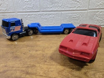 VTG 1980's BUDDY L Toy Lot, 4.5" Mack Cab/ 7.5" Trailer/ 8" Trans AM, Usado Foto 1 de 4