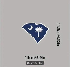 South Carolina Palmetto Palm & Moon 4" Window Decal - Bild 1 von 4