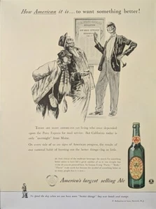 1942 Vintage Ballantine Ale XXX WW2 Era Airmail Service - Picture 1 of 1