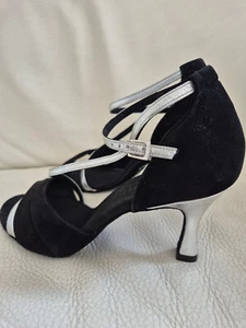 Rummos Latein Tanzschuhe * Modell 304 * Schwarz/silber 6 cm * Gr. 38 - Bild 1 von 6